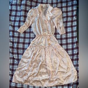 Elegant Pink Floral Women's Dress